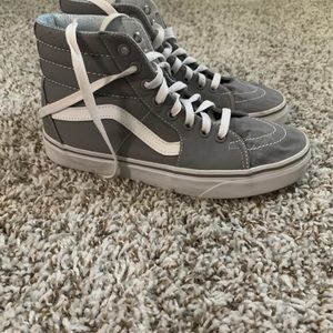 Grey high top vans